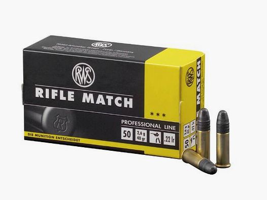 RWS RIFLE MATCH - .22LR - 50 ROUNDS