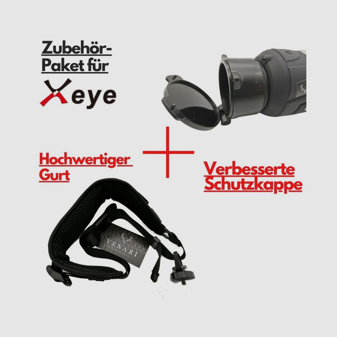 Xeye Zubehör-Paket (Kappe & Tragegurt) Kappe 49 mm (Xeye E3 Max V2 / E6+ V2) &amp; Tragegurt
