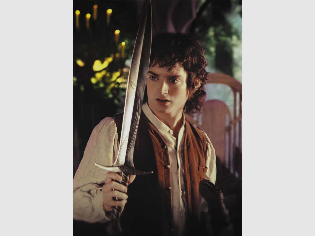 Herr der Ringe - Stich das Schwert Frodo Beutlins mit Wandschild