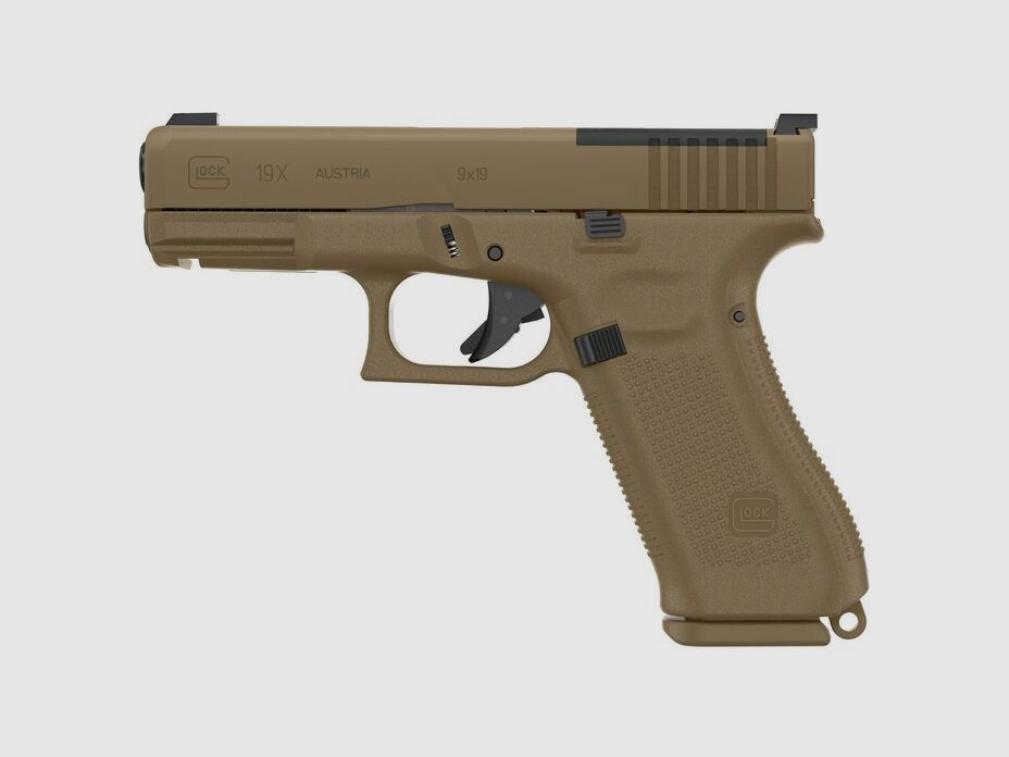 Glock Pistol G19X MOS Pistol Set 9 mm Luger 4" / 10.2 cm Coyote, Crossover