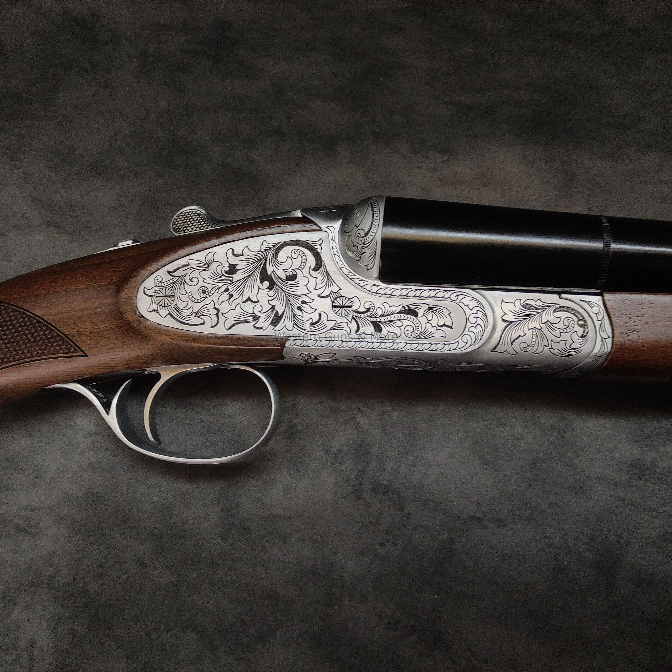Huglu Mod.200AC Silber voll Graviert "Coachgun"