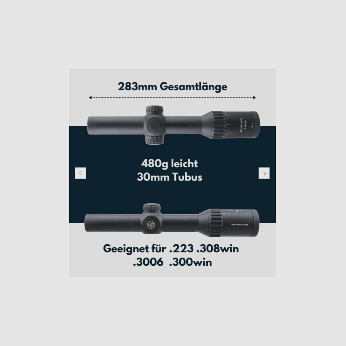 Vector Optics SCOC-23 Continental Zielfernrohr 1-6x24SFP - Montage für 21mm Picatinny/Weaver