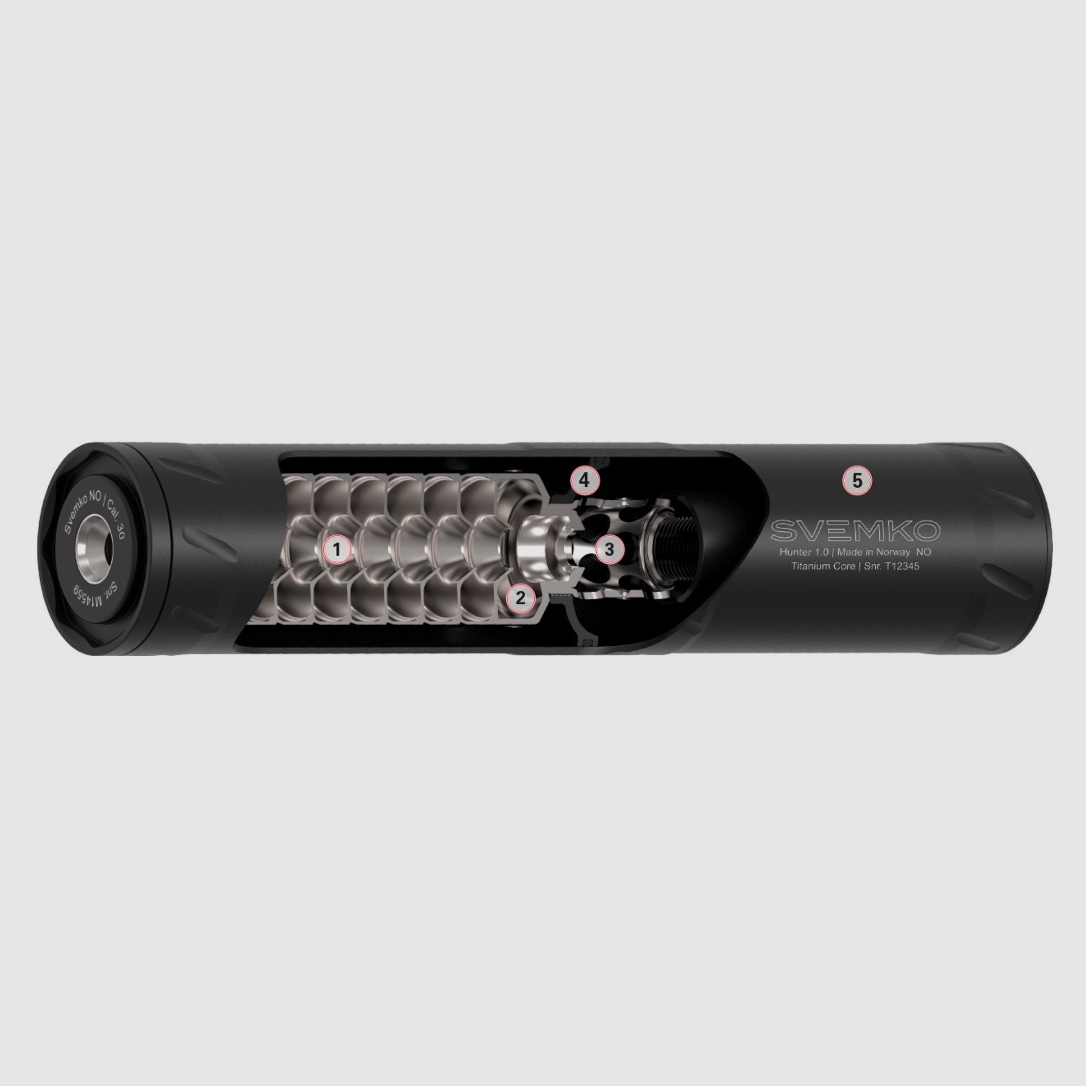 SVEMKO demper STANDARD Quick Mount Kal. .30 zonder adapter mondingsschroefdraad