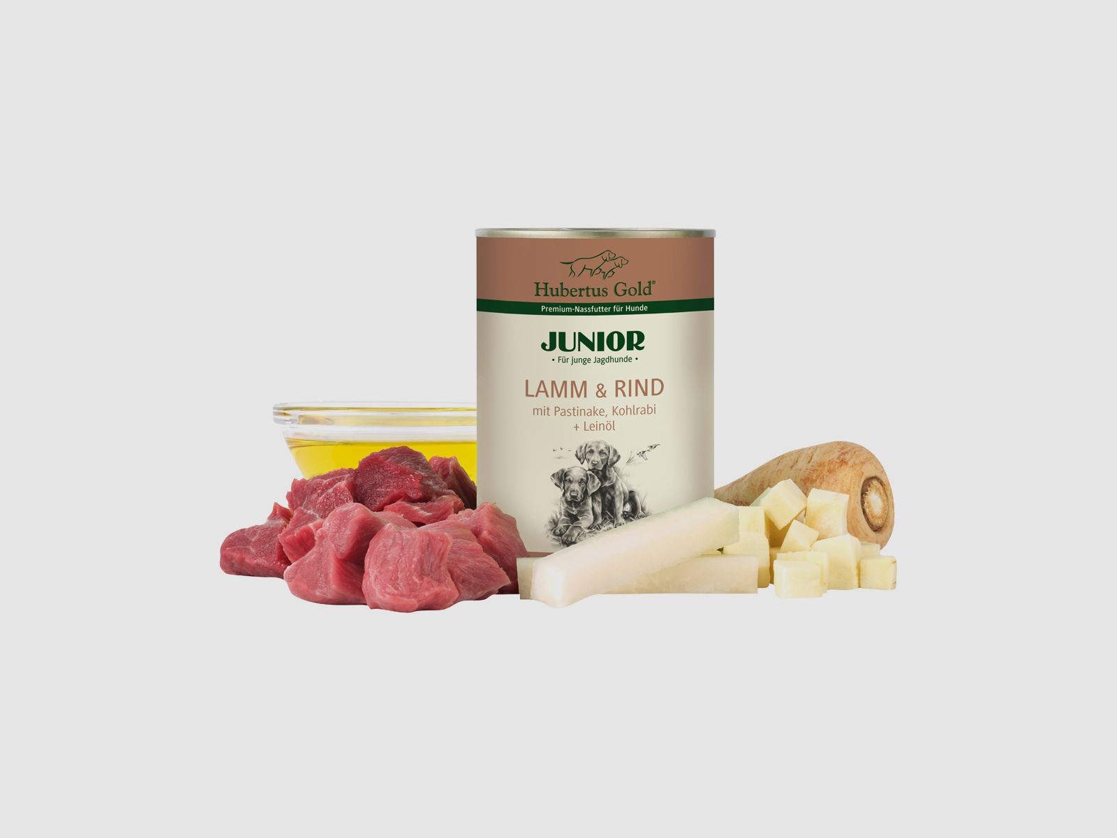 HUBERTUS GOLD Junior Jagnięcina i Wołowina z Pasternakiem, Kalarepa 400g