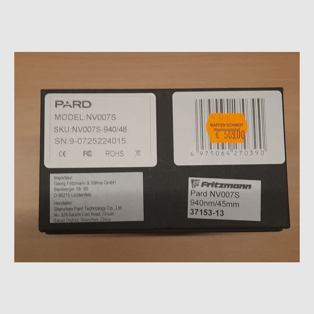 Pard Nachtsichtgerät Nachtsichtgerät NV007S 940nm / 48mm
