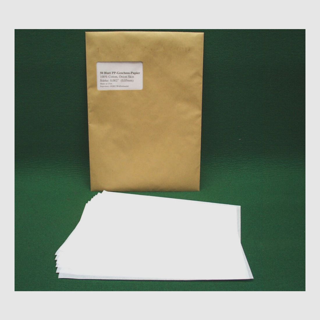 GEBU Paper-Patch Papier für Geschosse