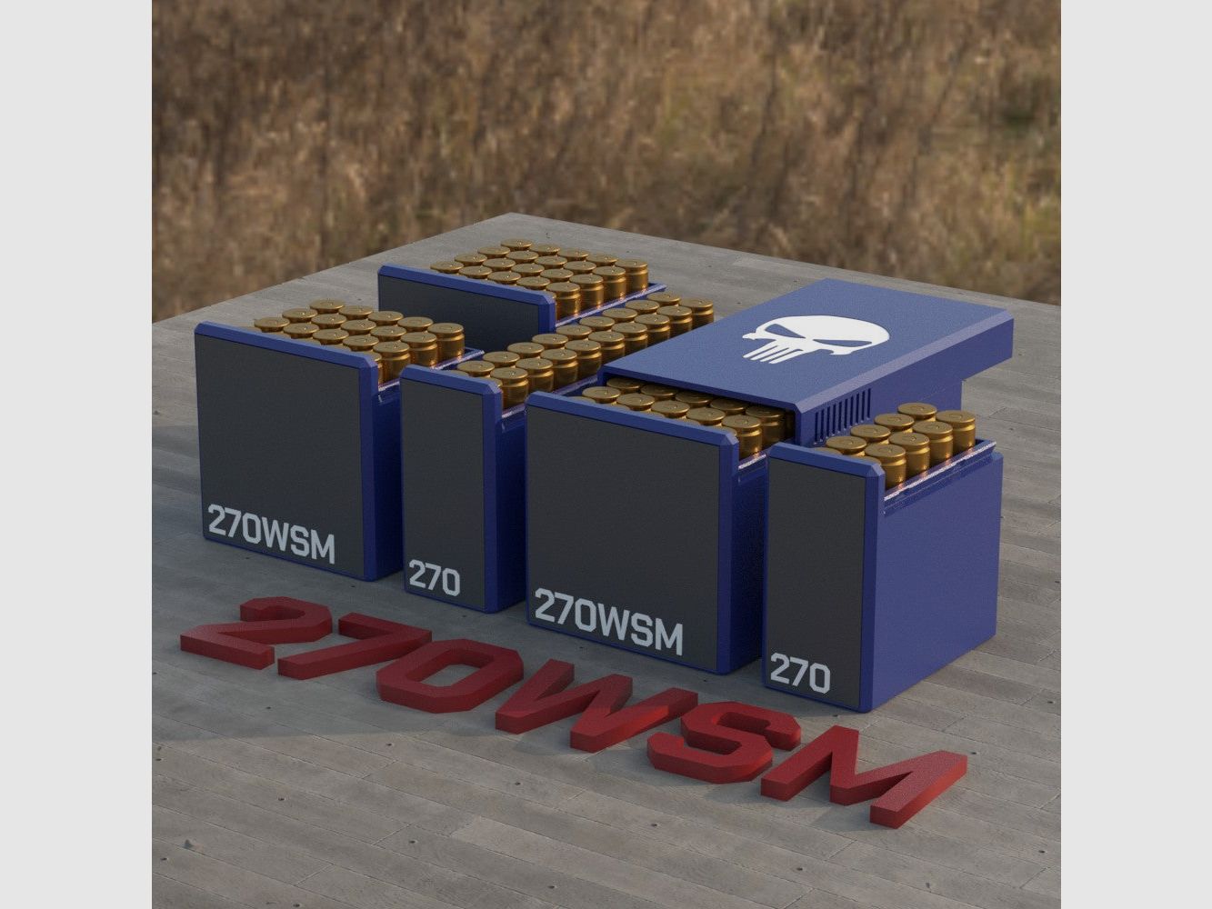 Filamelt Munitionsbox / Ammo Box .270 WSM – Patronenbox für 50 Schuss, Made in Germany