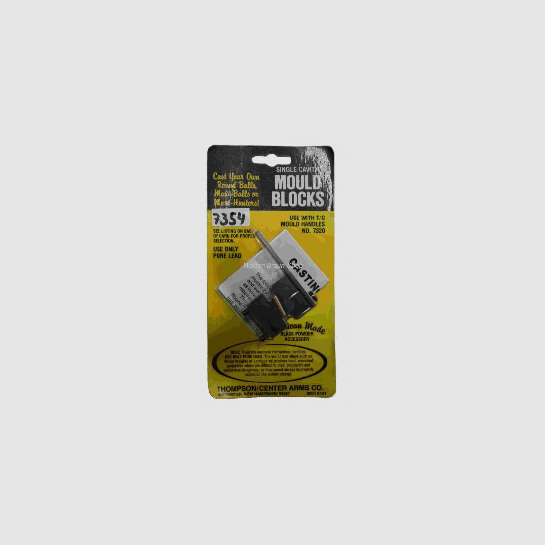 Thompson Center Single Cavity .530 Round Ball Mould #7354