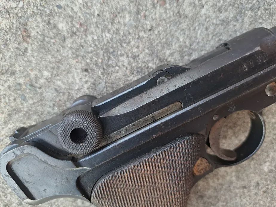Luger P08 EU-Deko 1915 DWM, numer zgodny