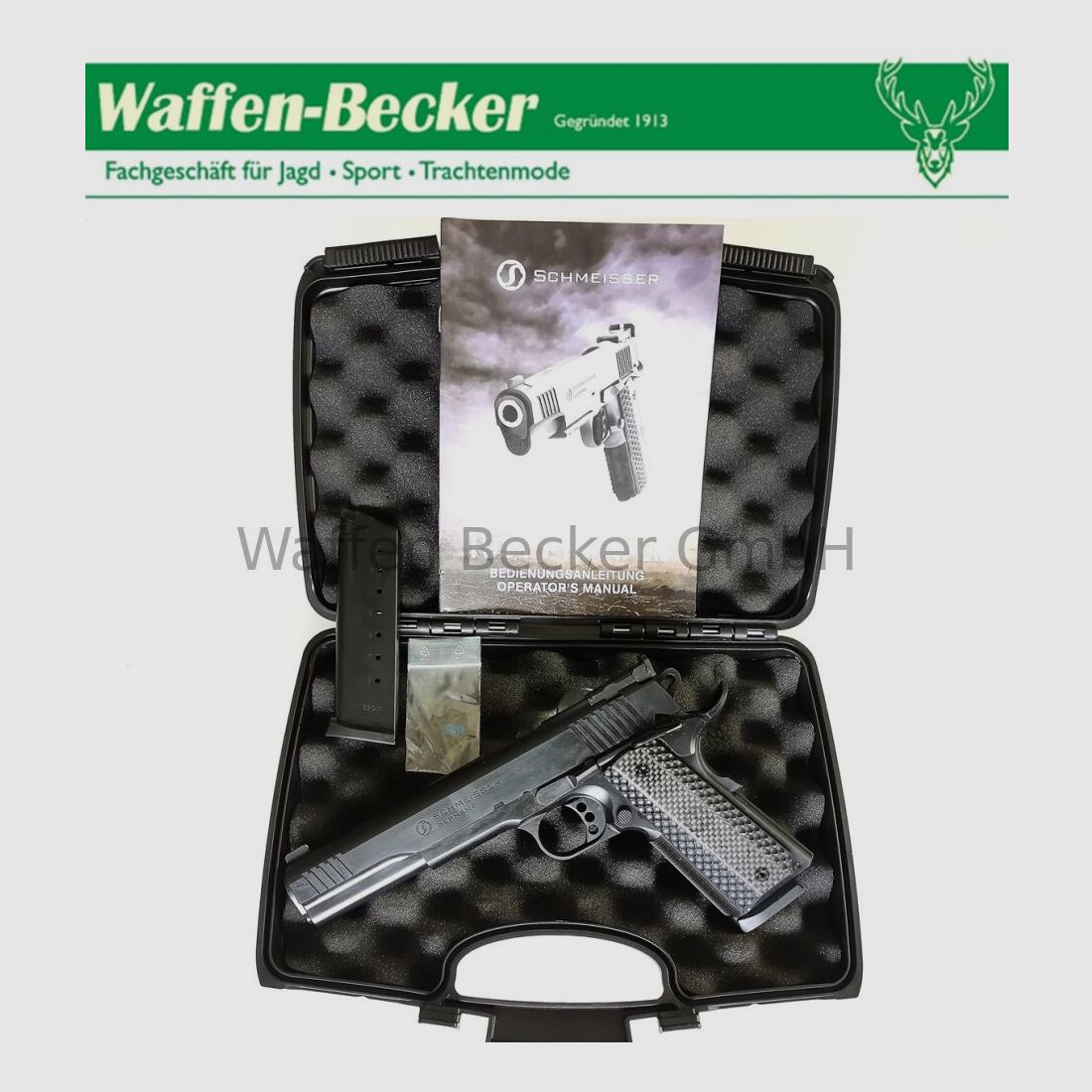 Schmeisser (Waffen Schumacher) Schmeisser Hugo 1911 Kal. .45ACP 6", zwart