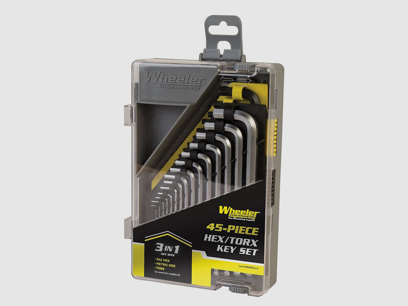 Wheeler 45 teiliges SAE/Metrisch HEX und Torx Schlüssel Set