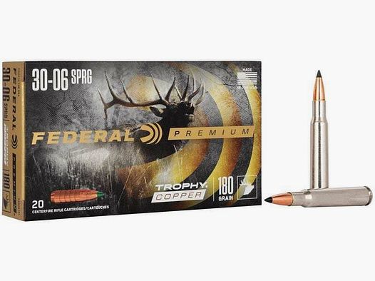 Federal Trophy Copper 11.7g/180grs .30-06 Spring.