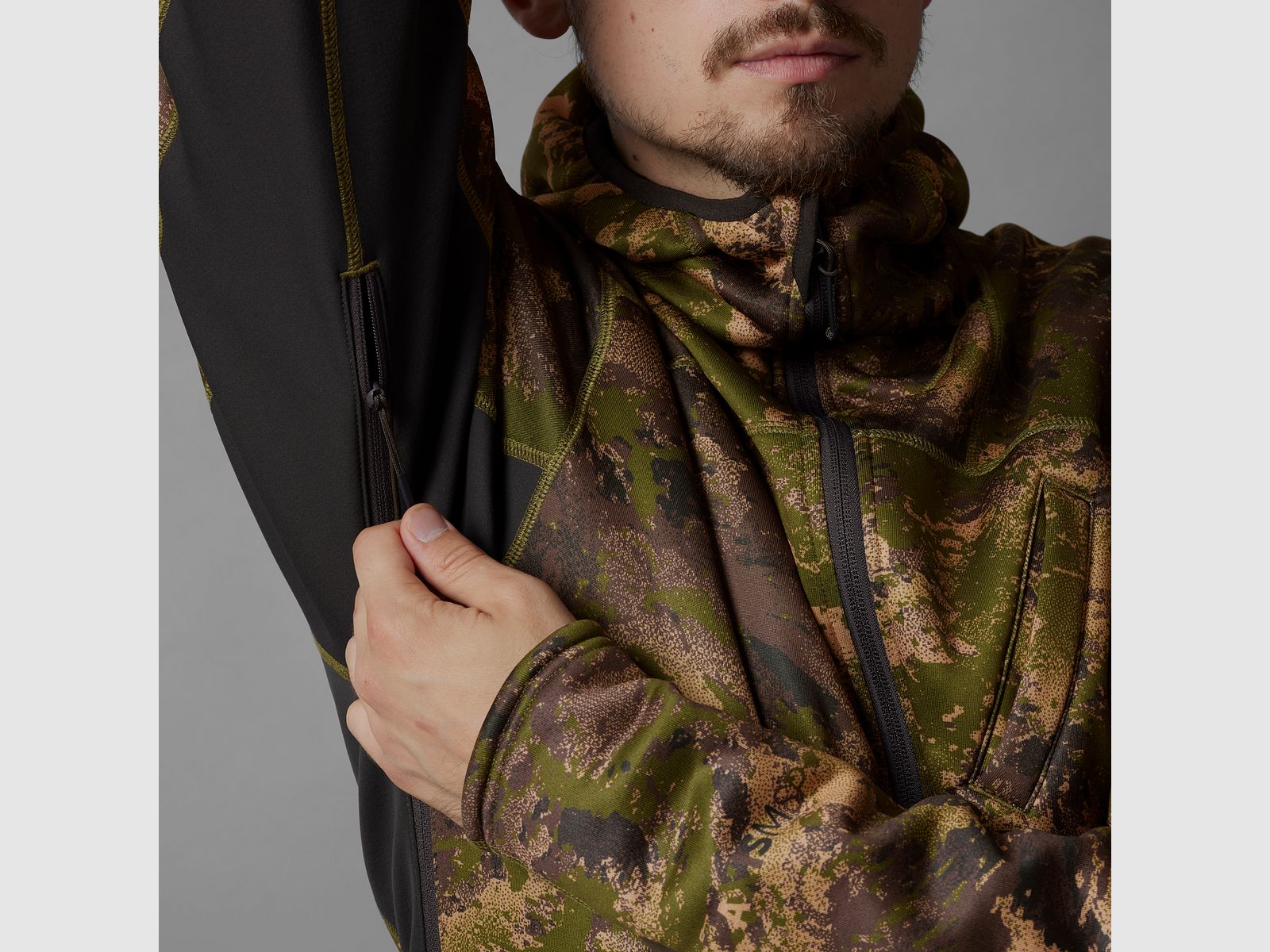 Härkila Deerstalker sweat à capuche en polaire camouflage Axis MSP Forest, image 9 sur 12