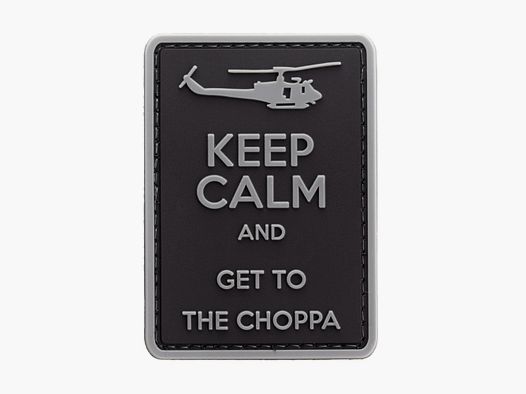 Keep Calm Choppa PVC Patch Schwarz