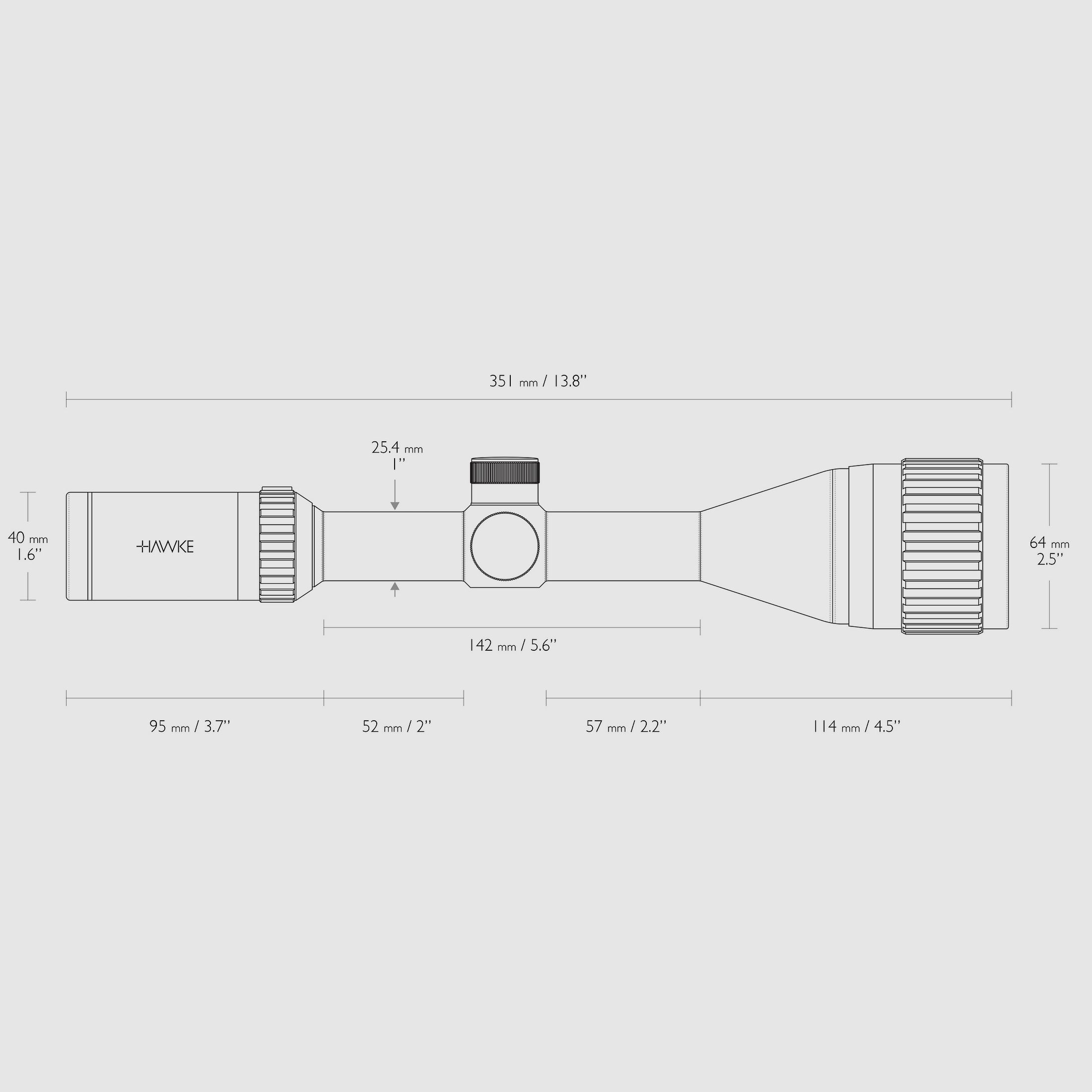 HAWKE 14232 Zielfernrohr VANTAGE 3-9x50 AO MIL DOT IR Leuchtabsehen Rot und Grün