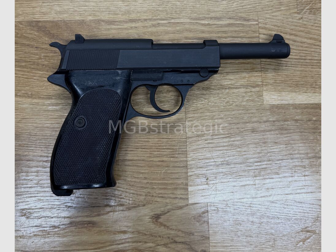 Walther P1 ex stock de depósito de Bundeswehr con bolsa de depósito incluida 1x cargador P38 pistola semiautomática 9mm Luger P 38 / con embalaje de depósito ex stock Bw