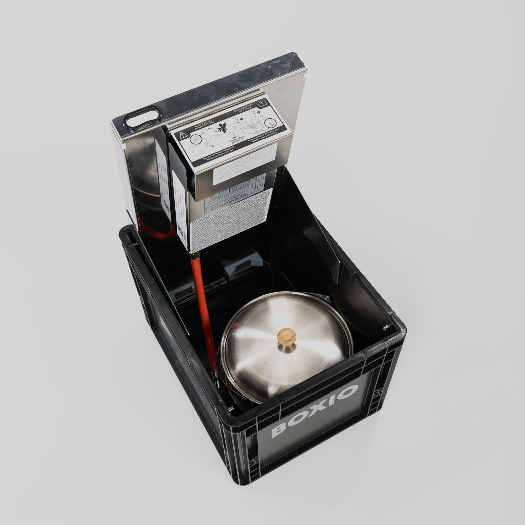 Mobiler Gaskocher mit Topfset I BOXIO COOK PLUS