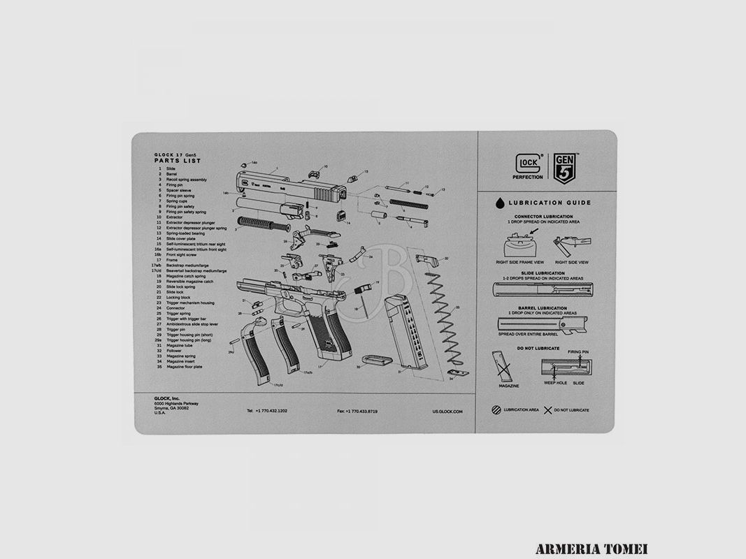 GLOCK – TAPPETINO GEN5 -GRAU