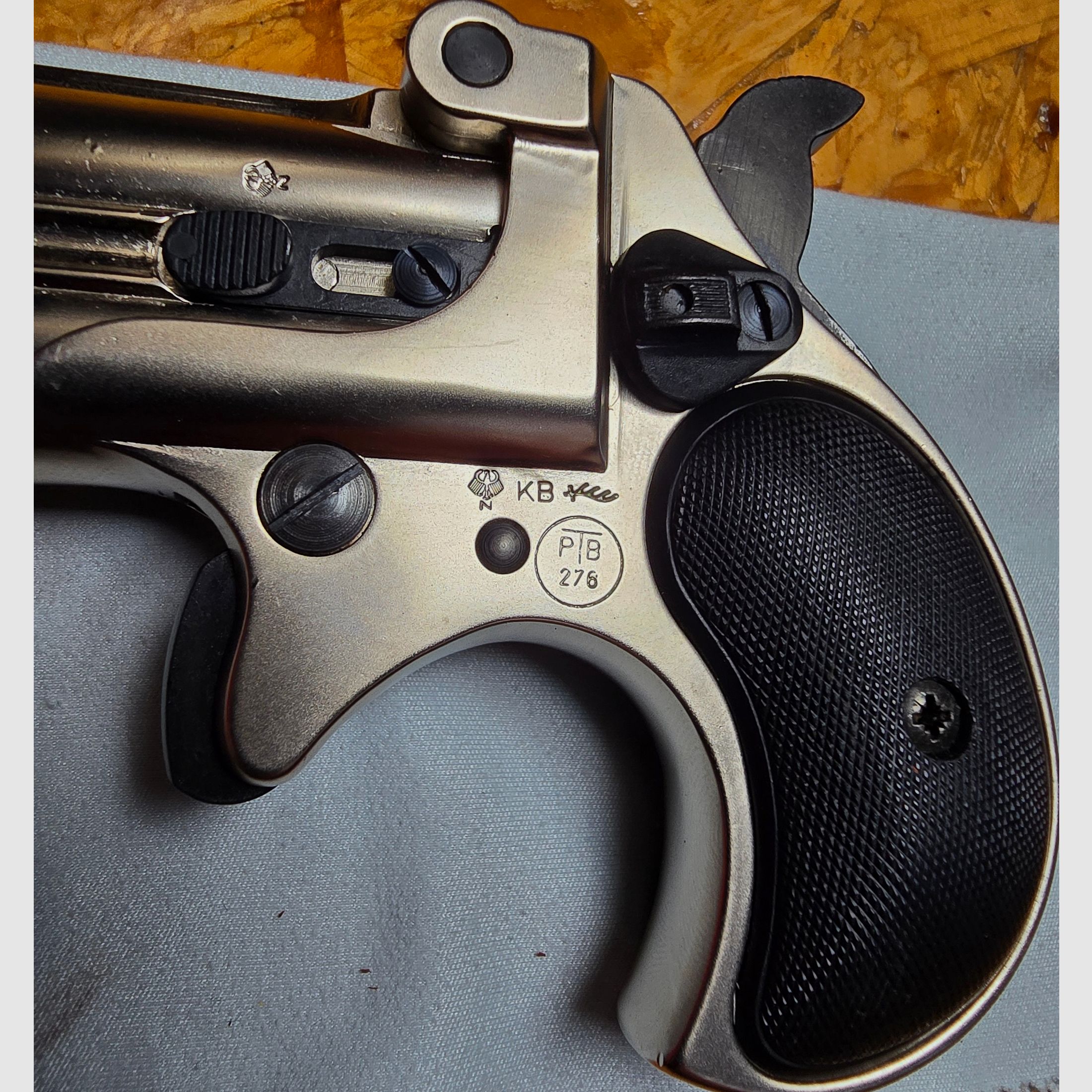 Derringer Noris Twi-Nine, ptb 276, vernickelt, 9mm r. knall