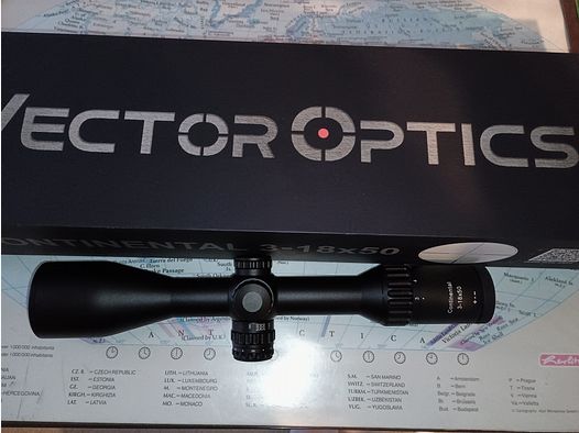 Neues Vector Optics Continental 3-18x50 m. Parallaxenausgleich 