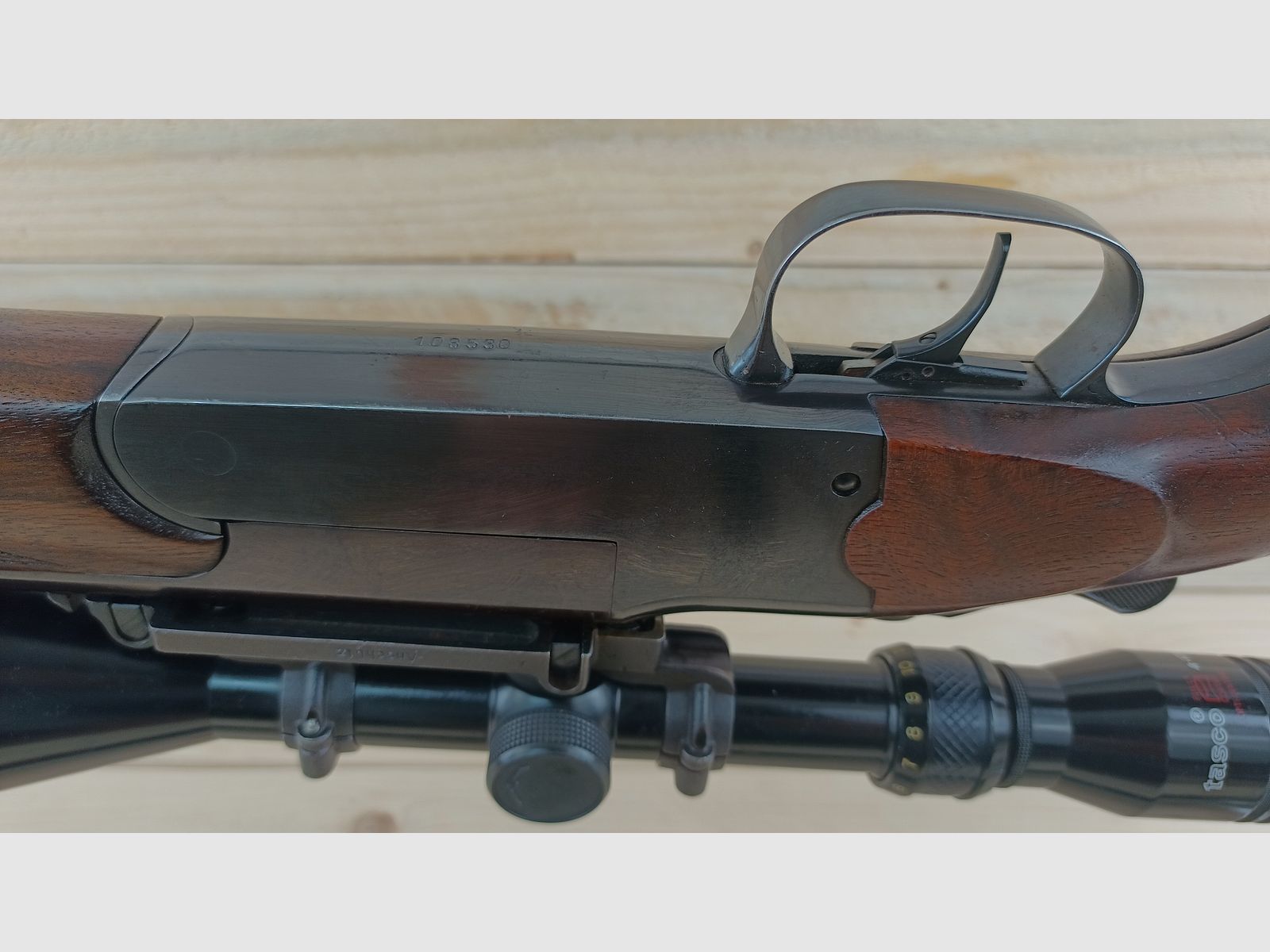 Voere BBF model "Schwarzwald" caliber .222Rem.Mag., 20/76*with manual cocking & Tasco optics*