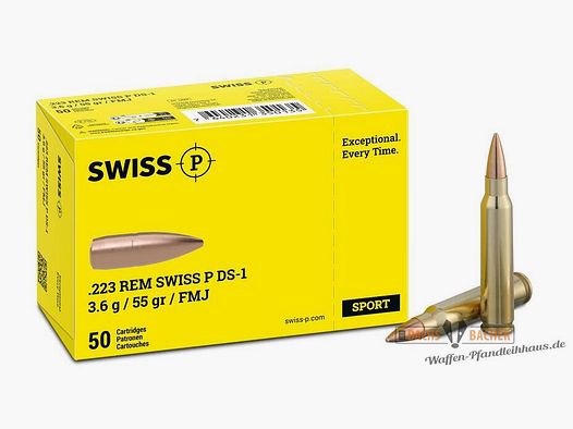SWISS P .223 Rem. DS-1 3,6g/55gr 50 Schuß