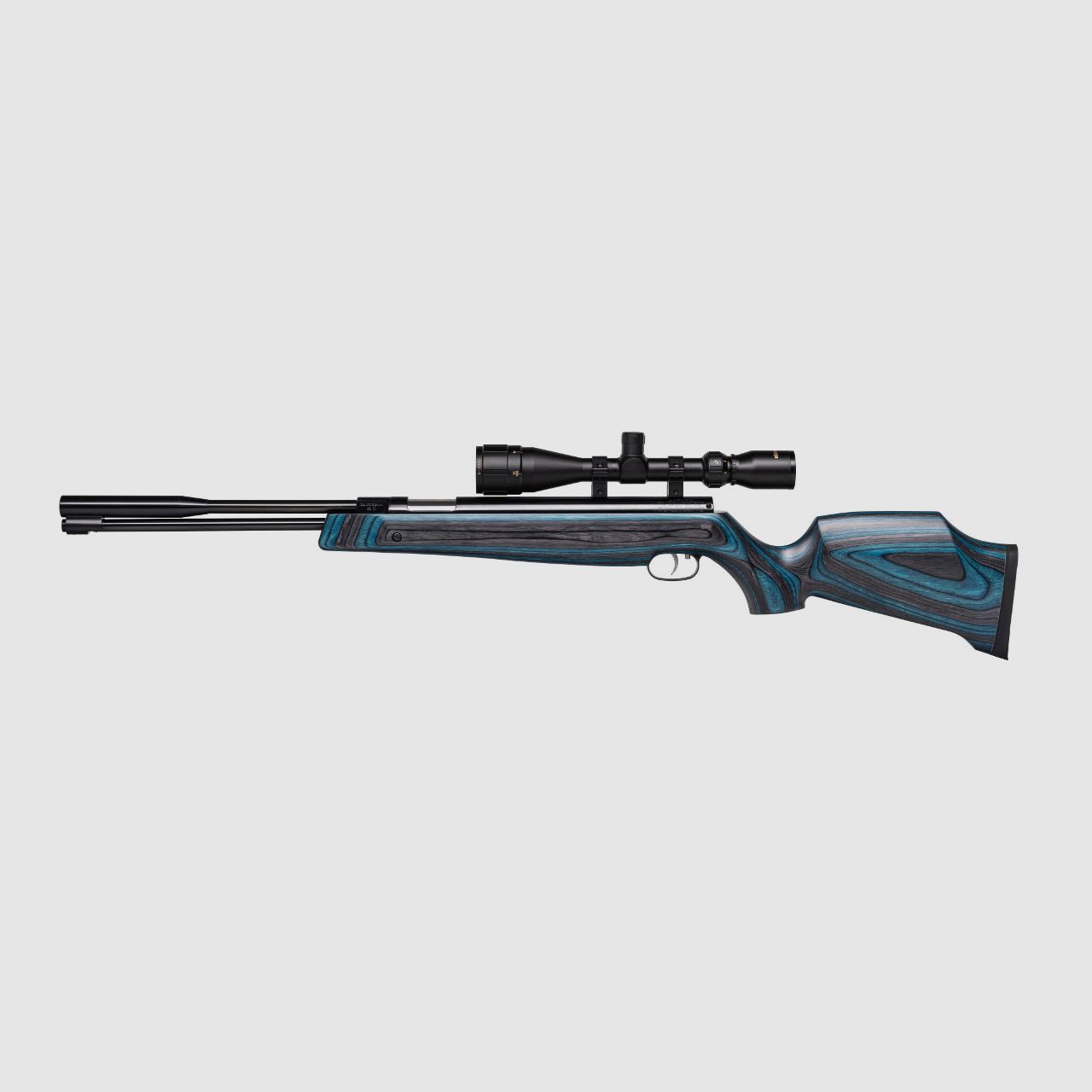 Starrlauf Luftgewehr Weihrauch HW 97 K Blue SD blauer Schichtholzschaft SchalldĂ¤mpfereinsatz Kaliber 4,5 mm (P18)