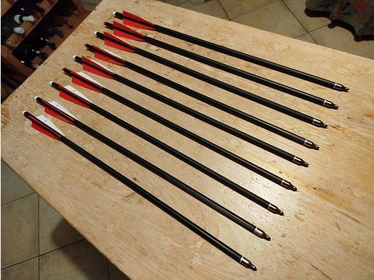 Crossbow bolts, arrows, length 20", 9 pieces