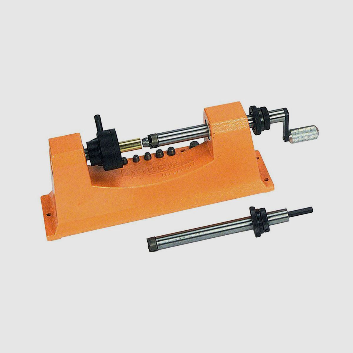 LYMAN – UNIVERSAL TRIMMER POWER PACK Combo Tornio per Bossoli + 9 Pilotini + Adattatore Trapano