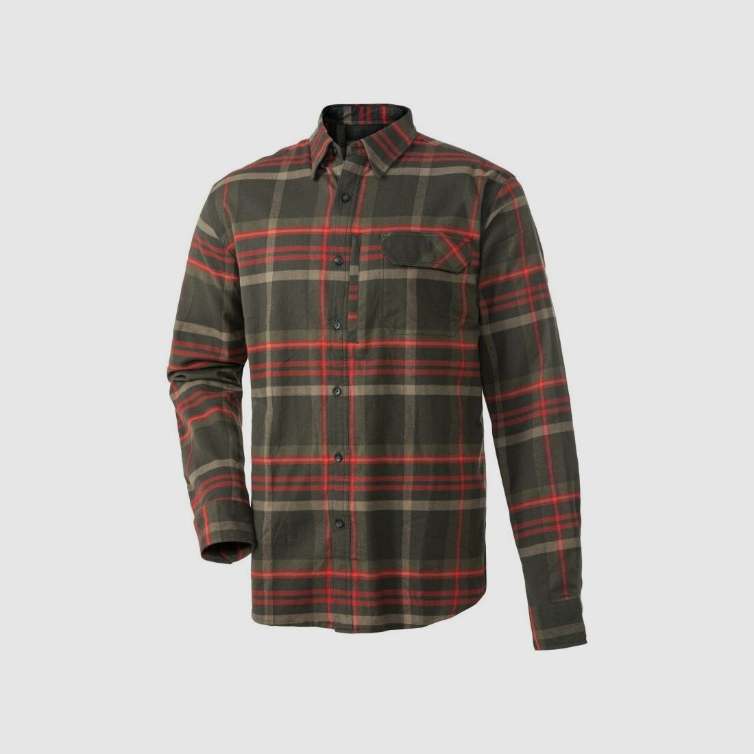 Camisa de caza Parforce Rubino oliva - Cuadros