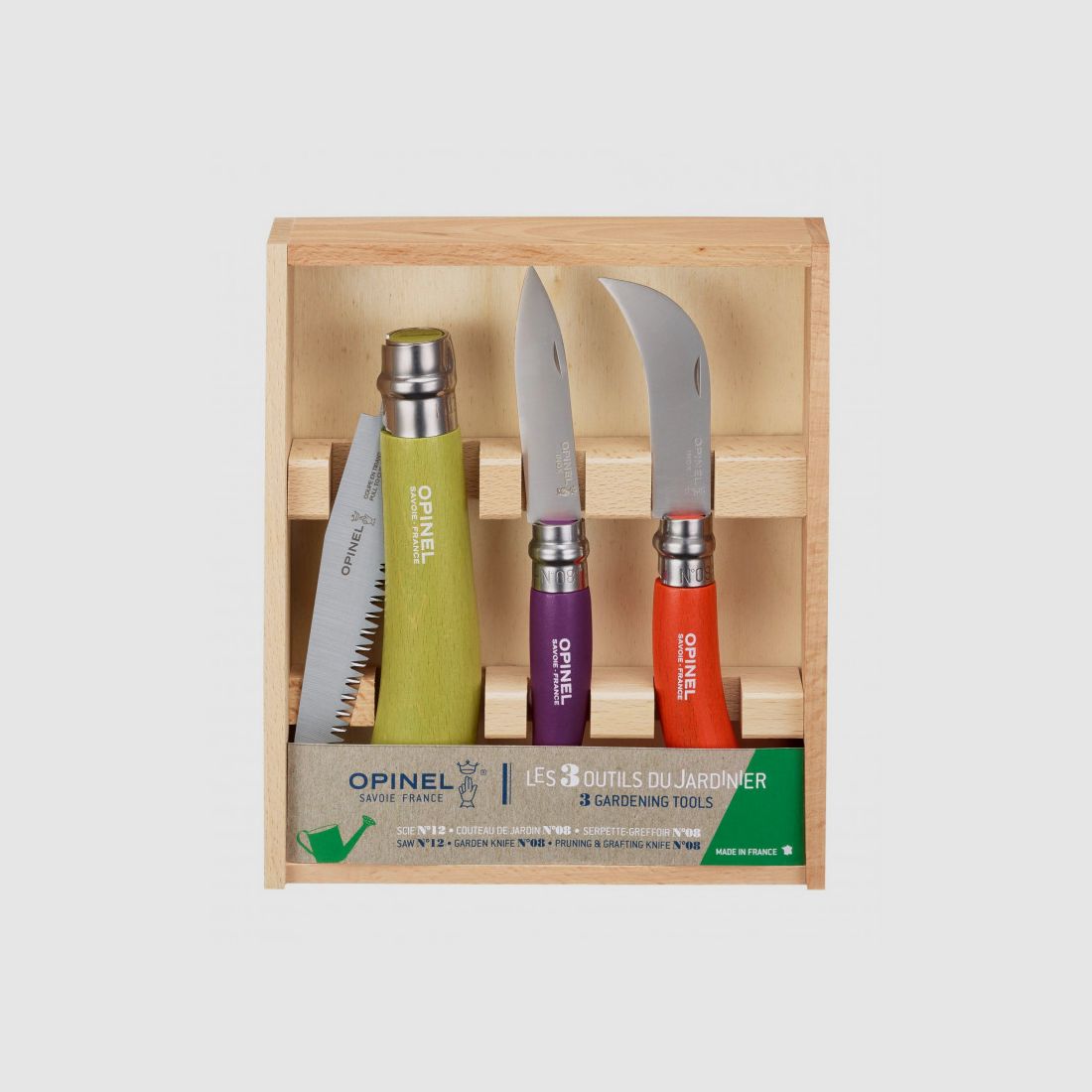 Opinel Coffret 3 outils du Jardinier 1 Scie 12cm manche Vert Pomme 1 couteau de, image 2 sur 2