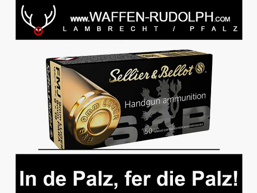 Sellier & Bellot 9mm Luger 8,0g/124grs. VPE 50 Schuss Vollmantel
