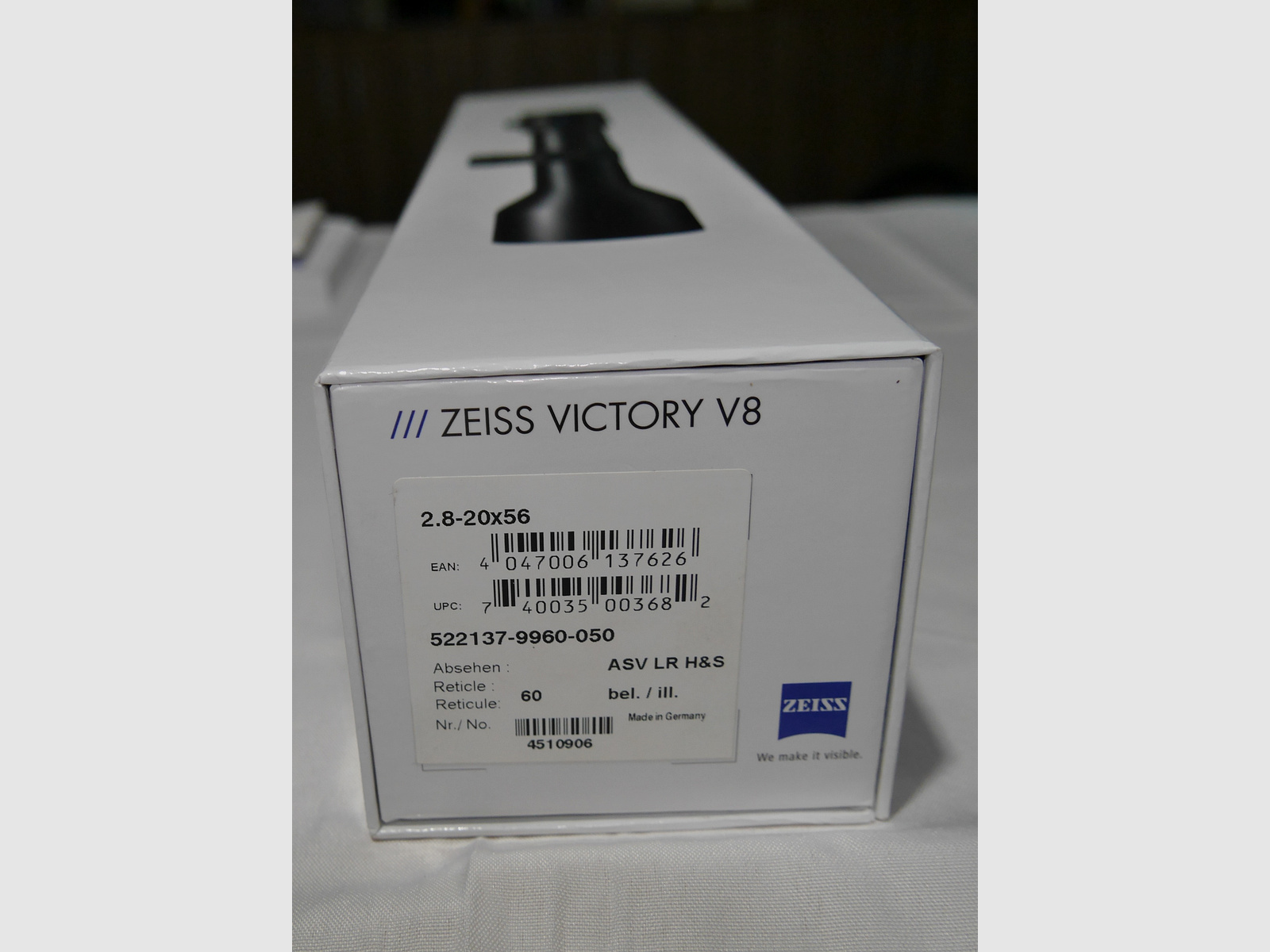Zeiss Victory V8 2.8-20x56 with ERA TAC mount