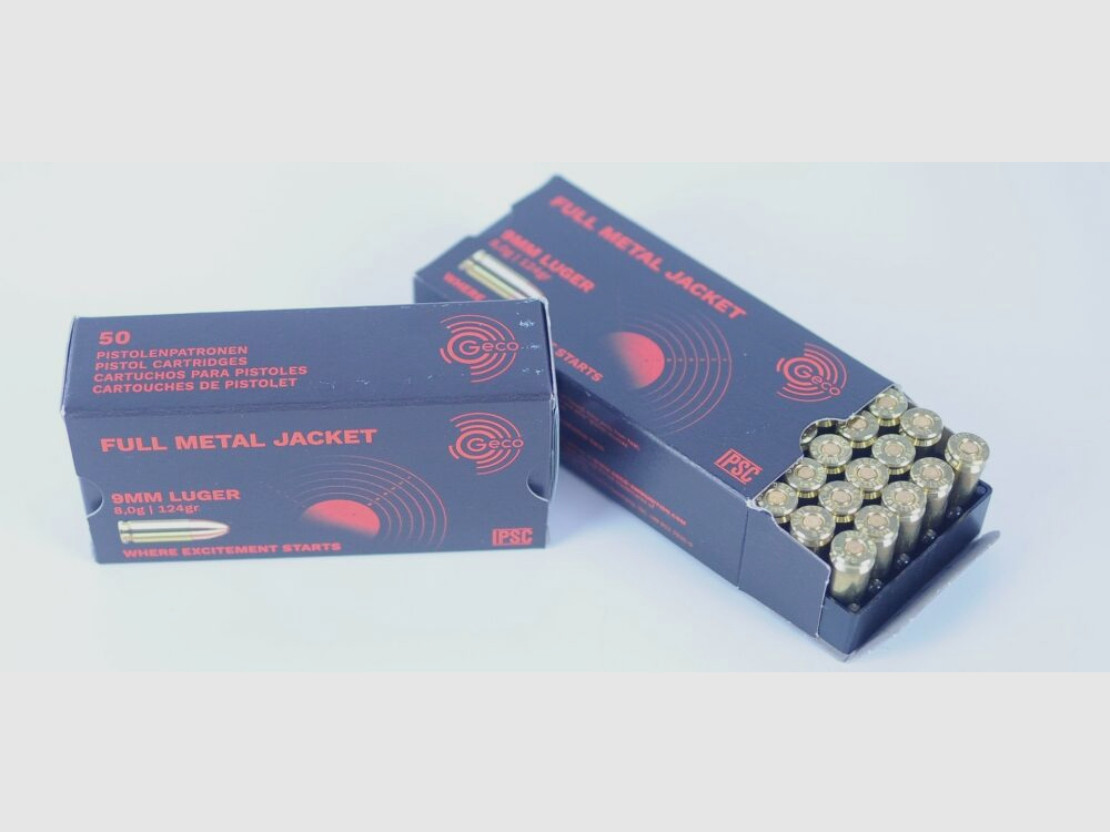 Geco GECO 9MM LUGER VM 124grs/ 8.0G TOMBAK