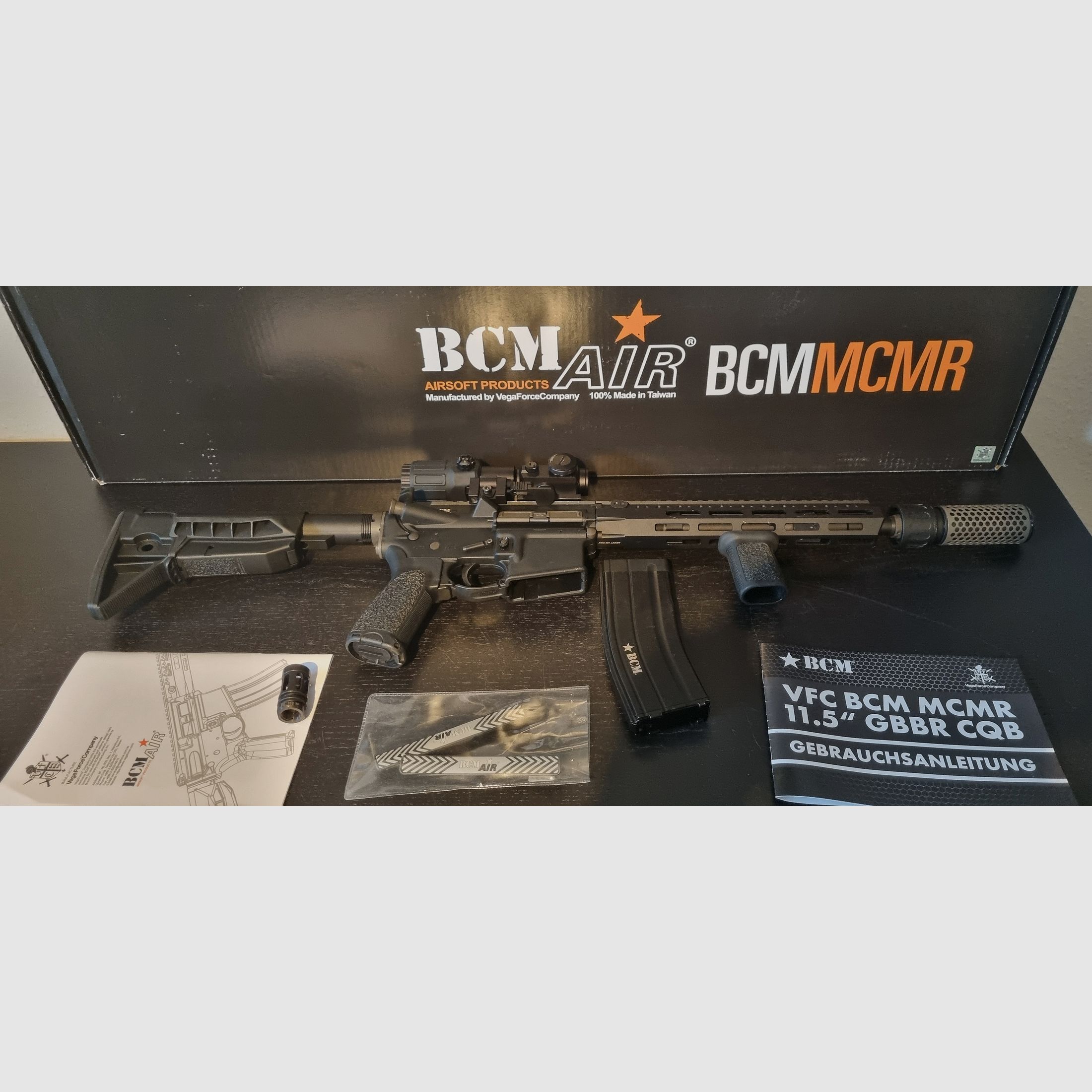 VFC BCM MCMR GBBR – Używany, z akcesoriami (Reddot, Magnifier, uchwyt, tłumik, NPAS)