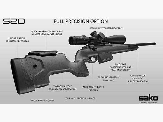 SAKO Matchbüchse Mod. S20 Precision .308Win LL 51cm