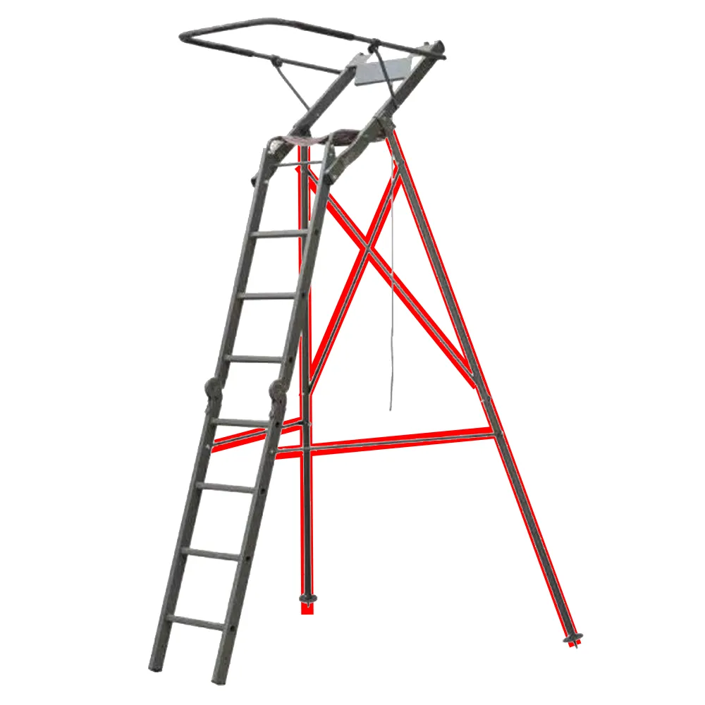 Hinterbeine, um unsere freistehende Aluminium-Klappansitzleiter zu machen.