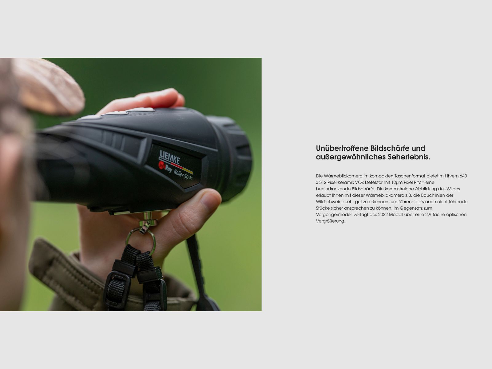 Liemke Keiler 50 PRO thermal imaging camera 2022 with strap and 12µm detector