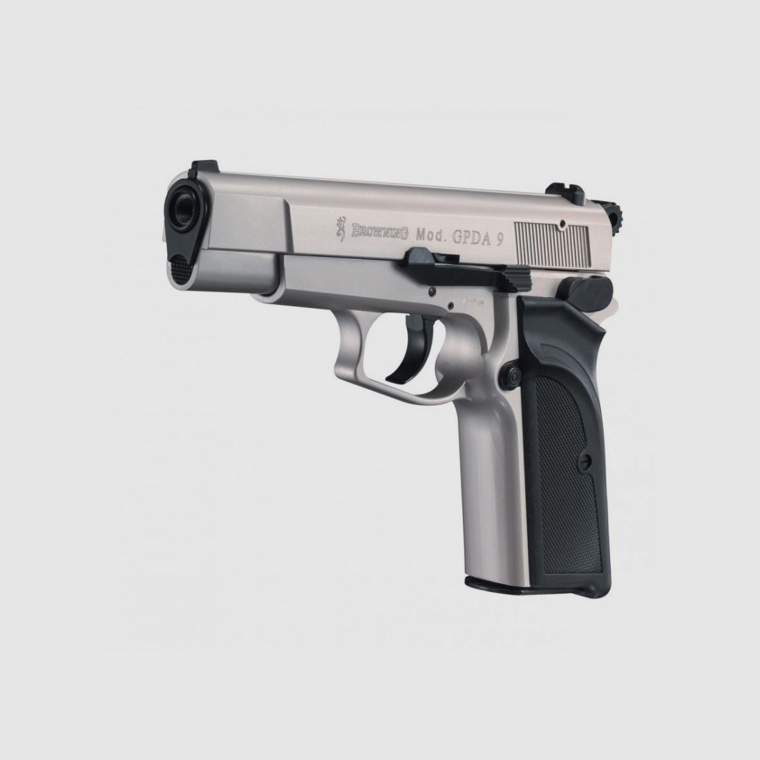 Pistole für Platzpatronen Browning GPDA 9 Kal. 9mm PAK Nickel, Bild 2 von 3