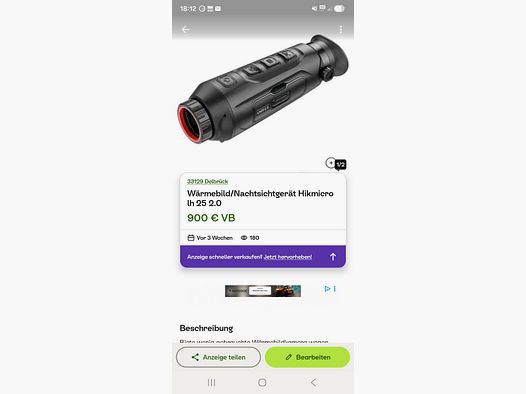 Thermal imaging handheld camera Hikmicro Lh 25 2.0