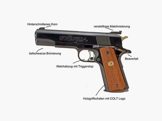 Colt Gold Cup Brüniert National Match MK 4 Serie 70