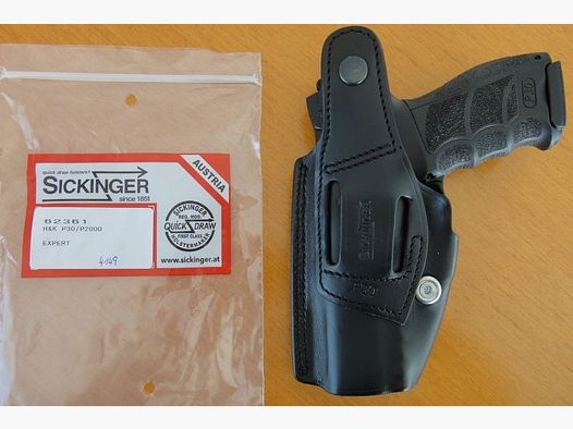 Sickinger	 Sickinger Holster EXPERT schwarz für SL- Pistole Heckler & Koch P 30/ P 2000