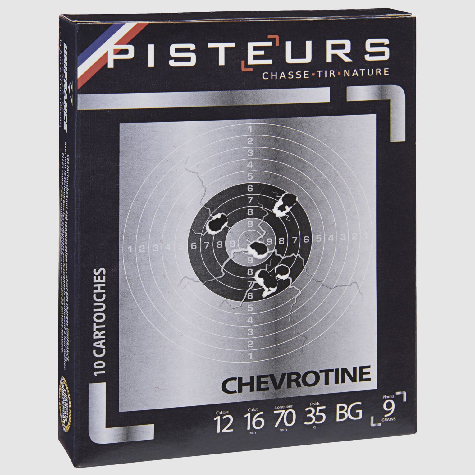 CHEVROTINES PISTEURS 12/70 9 GRAINS ( boites de 10 )