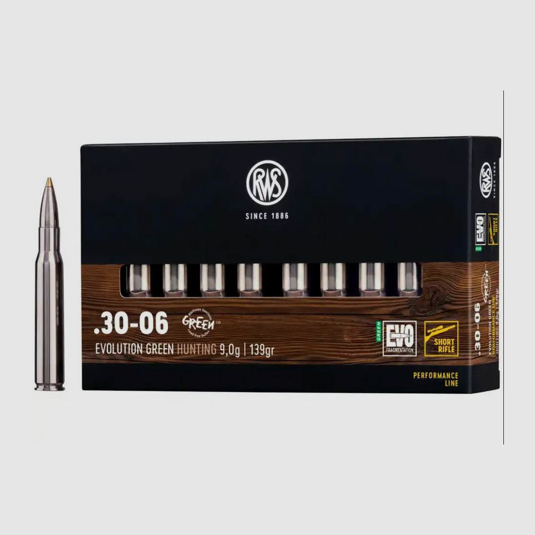 RWS .30-06Spring Evo Green 9,0g - 139gr Short Rifle