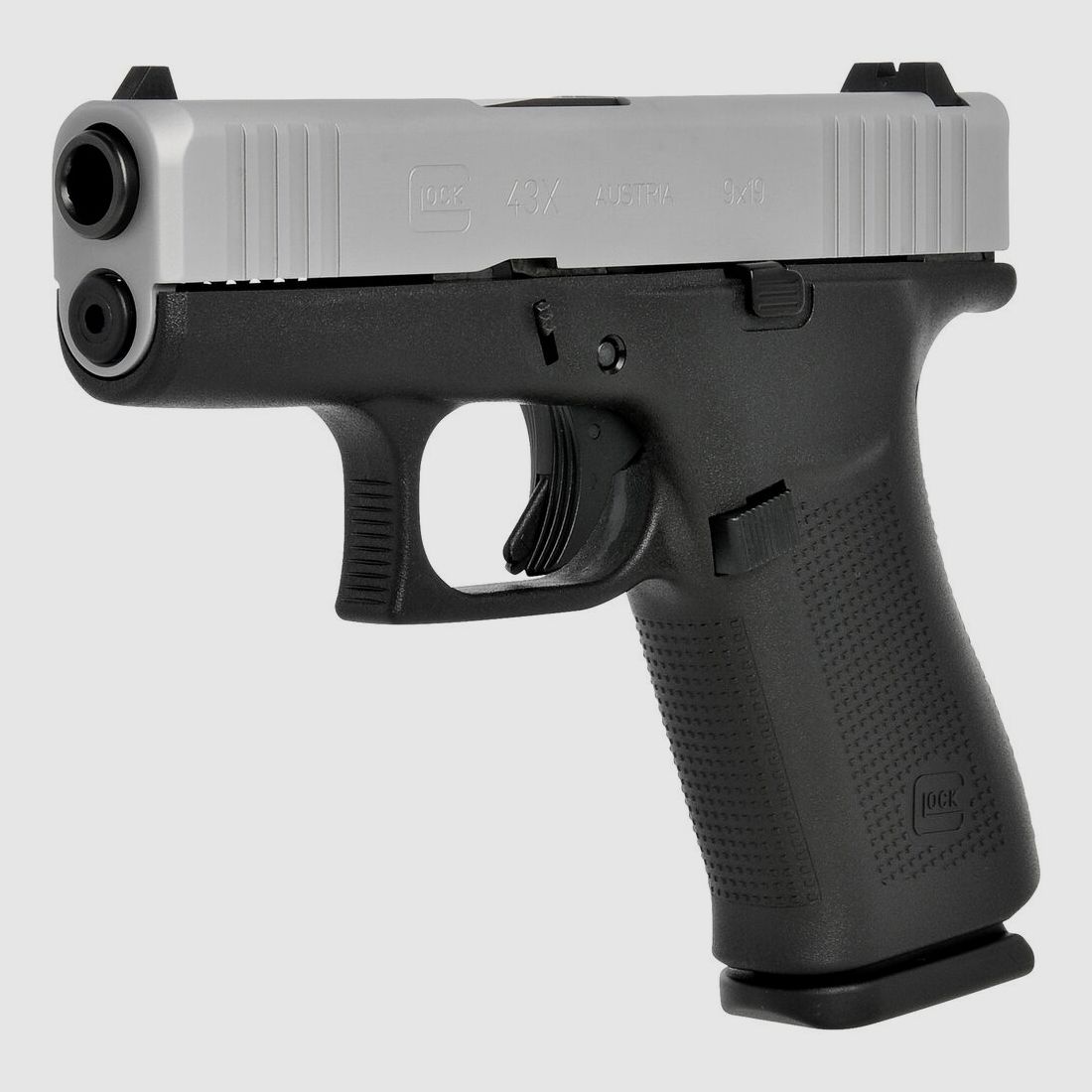 Glock 43X silver slide Pistole