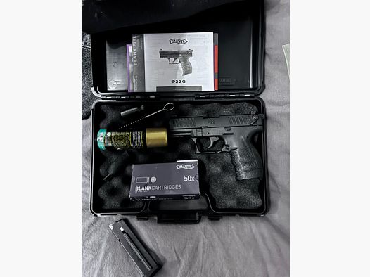 Pistola a salve Walter Umarex P22 Q con caricatore da 7 colpi 9mm