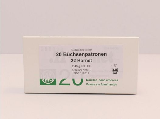 Munitions Sax Schnetz KJG HS 2,4g A20 .22 Hornet