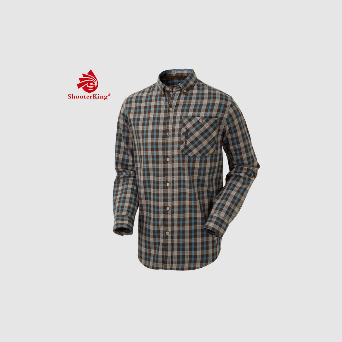 SHOOTERKING Moorland Shirt Lake Blau/Braun
