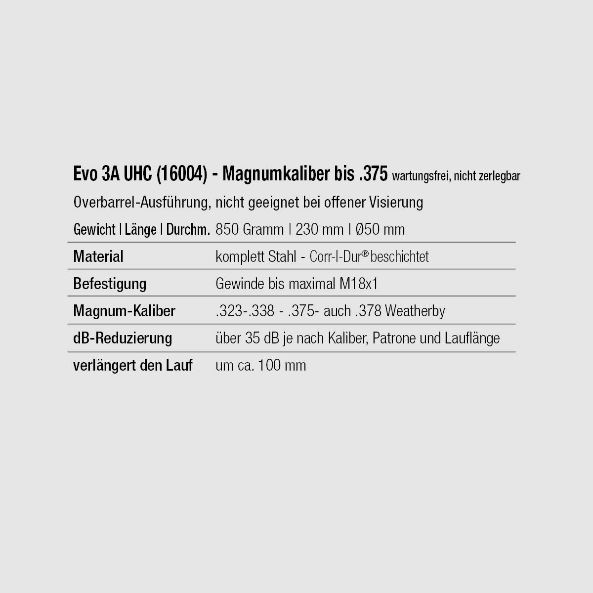 EVO 3A UHC M15x1 Nero .375/338, immagine 2 di 2