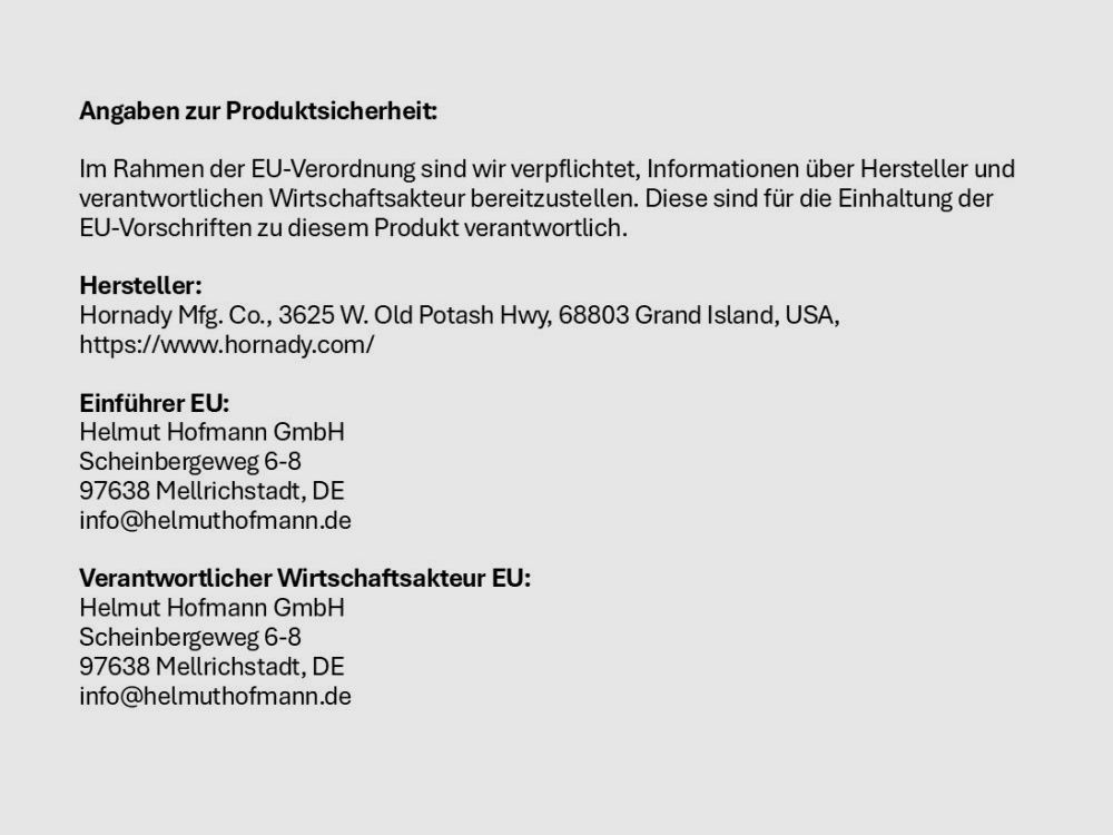 Hornady Patrone 9mmLuger Hornady 115grs FTX (90250) VE 25 Patronen CriticalDefense/ 7,45g FTX